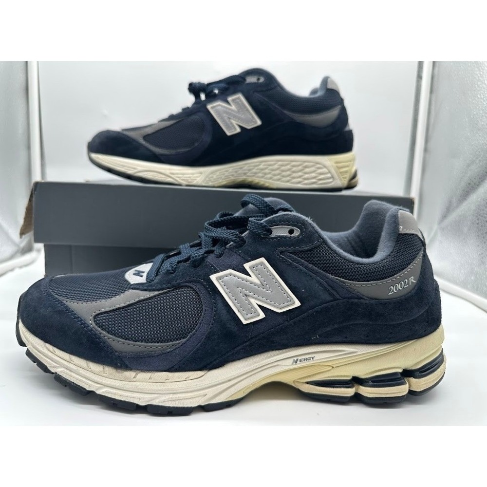 New Balance 2002R Navy Suede Mesh Running Shoes M2002RCA Mens Sneakers
